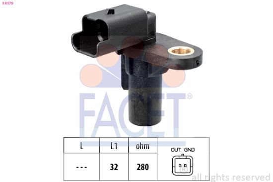 Obrázok Snímač impulzov kľukového hriadeľa FACET Made in Italy - OE Equivalent 90579