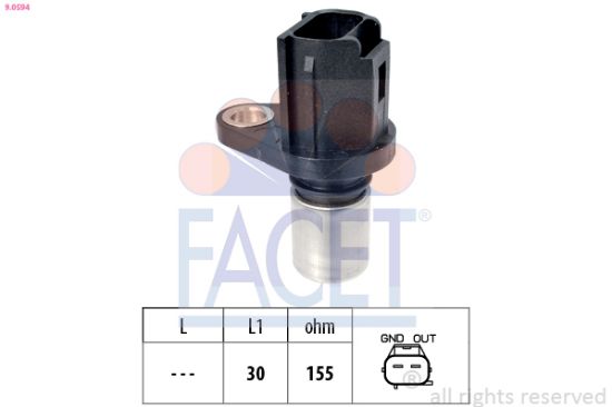Obrázok Snímač impulzov kľukového hriadeľa FACET Made in Italy - OE Equivalent 90594