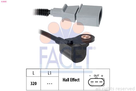 Obrázok Snímač polohy vačkového hriadeľa FACET Made in Italy - OE Equivalent 90605