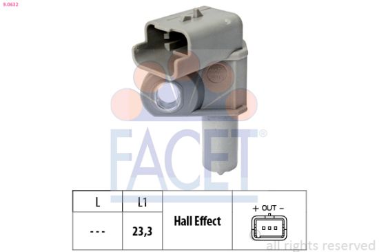 Obrázok Snímač polohy vačkového hriadeľa FACET Made in Italy - OE Equivalent 90632