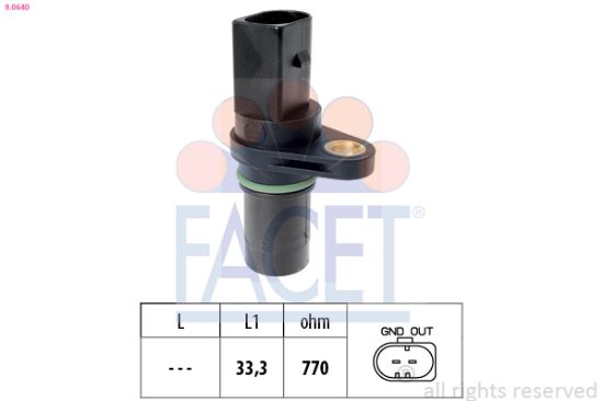 Obrázok Snímač impulzov kľukového hriadeľa FACET Made in Italy - OE Equivalent 90640
