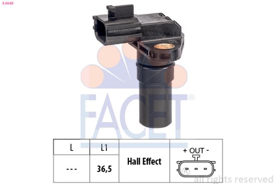 Obrázok Snímač otáčok FACET Made in Italy - OE Equivalent 90649