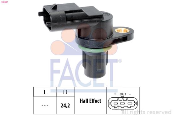 Obrázok Snímač polohy vačkového hriadeľa FACET Made in Italy - OE Equivalent 90651