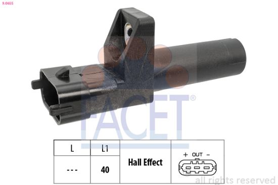 Obrázok Snímač impulzov kľukového hriadeľa FACET Made in Italy - OE Equivalent 90655