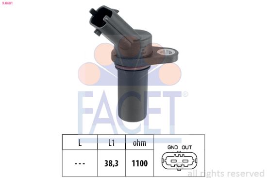 Obrázok Snímač impulzov kľukového hriadeľa FACET Made in Italy - OE Equivalent 90681