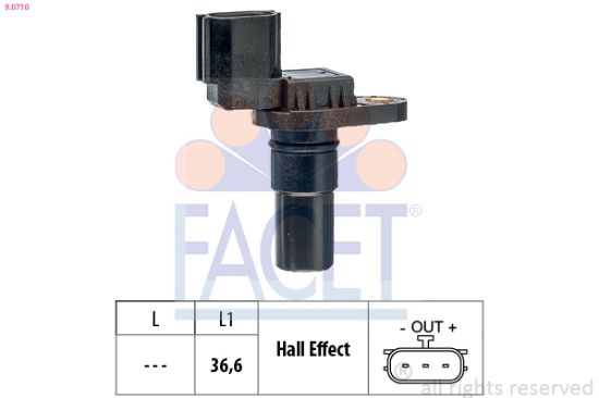 Obrázok Snímač otáčok, automatická prevodovka FACET Made in Italy - OE Equivalent 90710