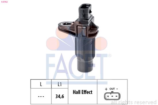 Obrázok Snímač impulzov kľukového hriadeľa FACET Made in Italy - OE Equivalent 90762