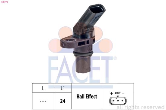 Obrázok Snímač otáčok FACET Made in Italy - OE Equivalent 90773