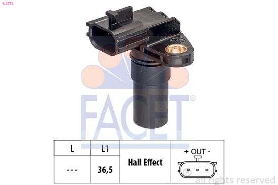 Obrázok Snímač otáčok FACET Made in Italy - OE Equivalent 90775