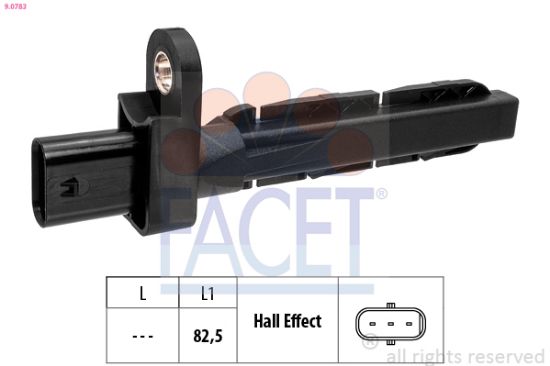 Obrázok Snímač impulzov kľukového hriadeľa FACET Made in Italy - OE Equivalent 90783
