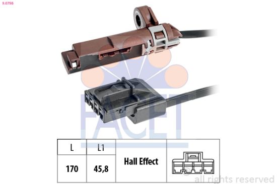 Obrázok Snímač otáčok FACET Made in Italy - OE Equivalent 90798