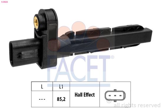 Obrázok Snímač impulzov kľukového hriadeľa FACET Made in Italy - OE Equivalent 90826