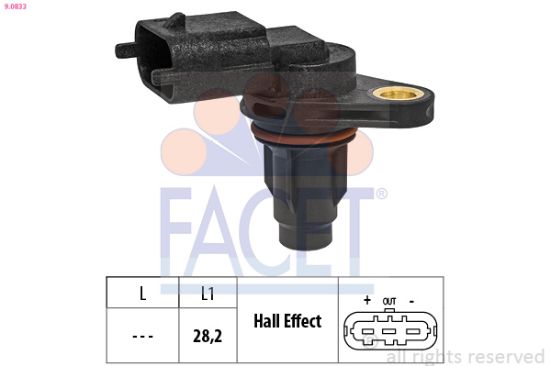 Obrázok Snímač polohy vačkového hriadeľa FACET Made in Italy - OE Equivalent 90833