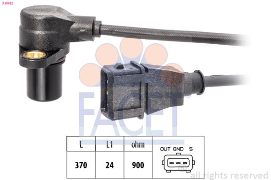 Obrázok Snímač impulzov kľukového hriadeľa FACET Made in Italy - OE Equivalent 90842