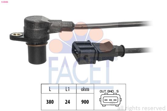 Obrázok Snímač otáčok FACET Made in Italy - OE Equivalent 90846