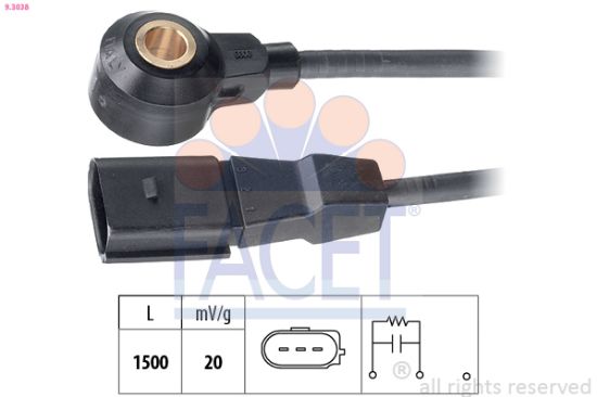 Obrázok Senzor klepania FACET Made in Italy - OE Equivalent 93038