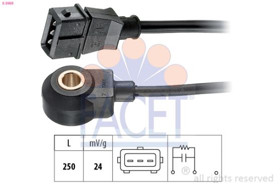 Obrázok Senzor klepania FACET Made in Italy - OE Equivalent 93069