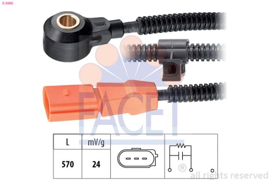 Obrázok Senzor klepania FACET Made in Italy - OE Equivalent 93086