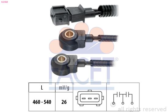 Obrázok Senzor klepania FACET Made in Italy - OE Equivalent 93161