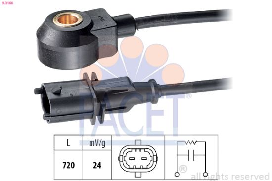 Obrázok Senzor klepania FACET Made in Italy - OE Equivalent 93166