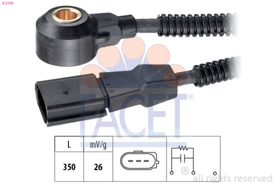 Obrázok Senzor klepania FACET Made in Italy - OE Equivalent 93170