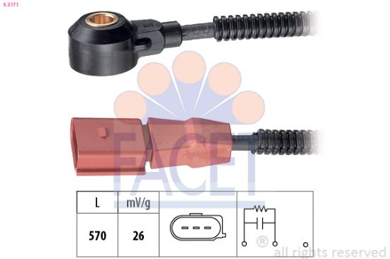 Obrázok Senzor klepania FACET Made in Italy - OE Equivalent 93171