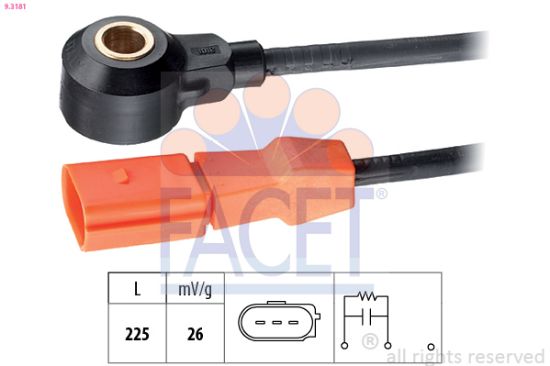 Obrázok Senzor klepania FACET Made in Italy - OE Equivalent 93181