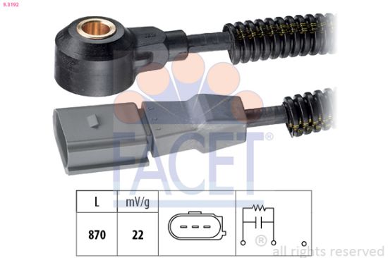 Obrázok Senzor klepania FACET Made in Italy - OE Equivalent 93192