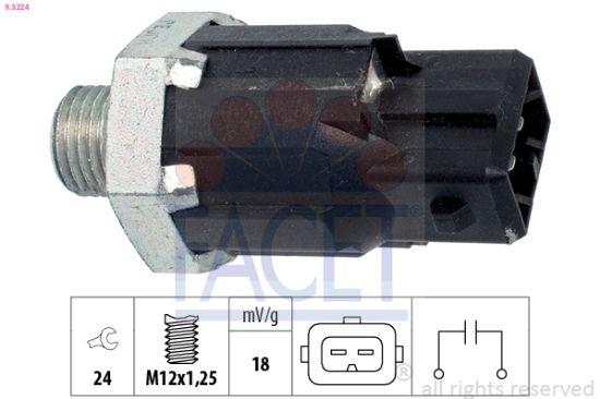 Obrázok Senzor klepania FACET Made in Italy - OE Equivalent 93224