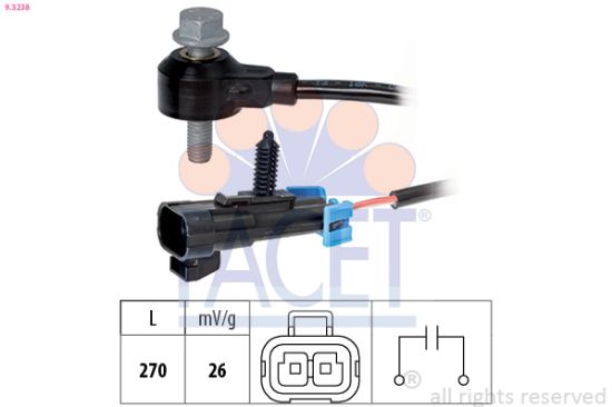 Obrázok Senzor klepania FACET Made in Italy - OE Equivalent 93238