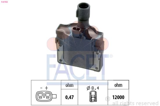 Obrázok Zapaľovacia cievka FACET Made in Italy - OE Equivalent 96102