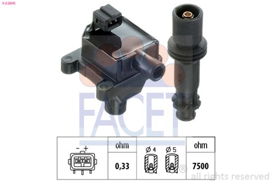 Obrázok Zapaľovacia cievka FACET Made in Italy - OE Equivalent 96286K