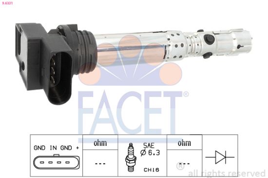 Obrázok Zapaľovacia cievka FACET Made in Italy - OE Equivalent 96331