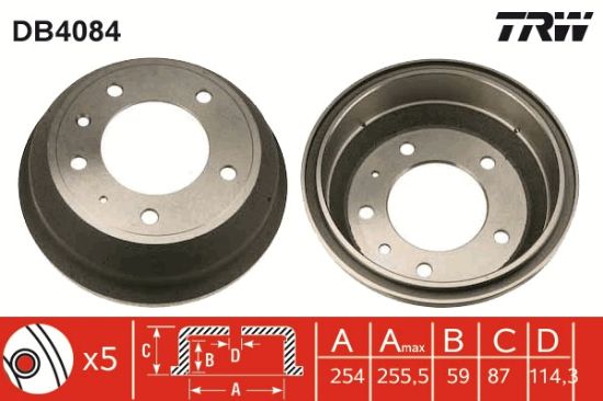 Obrázok Brzdový bubon TRW  DB4084
