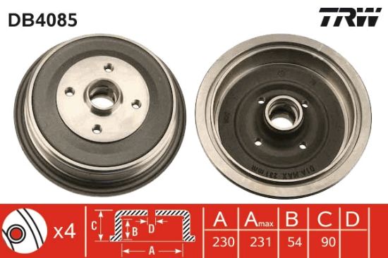Obrázok Brzdový bubon TRW  DB4085