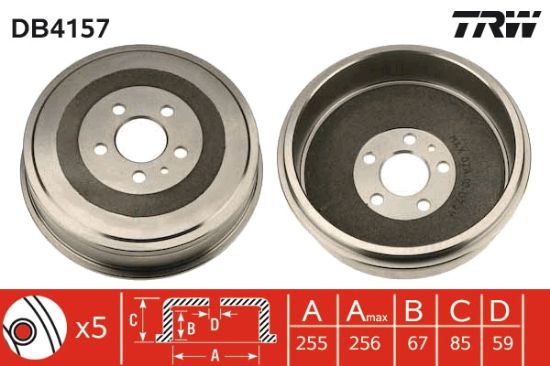 Obrázok Brzdový bubon TRW  DB4157