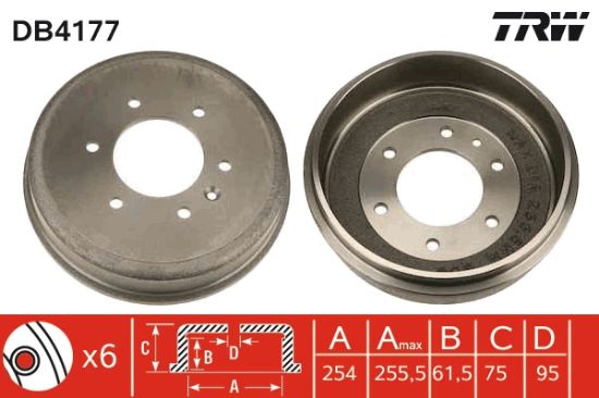 Obrázok Brzdový bubon TRW  DB4177