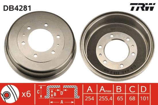 Obrázok Brzdový bubon TRW  DB4281