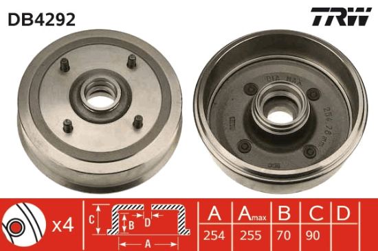 Obrázok Brzdový bubon TRW  DB4292
