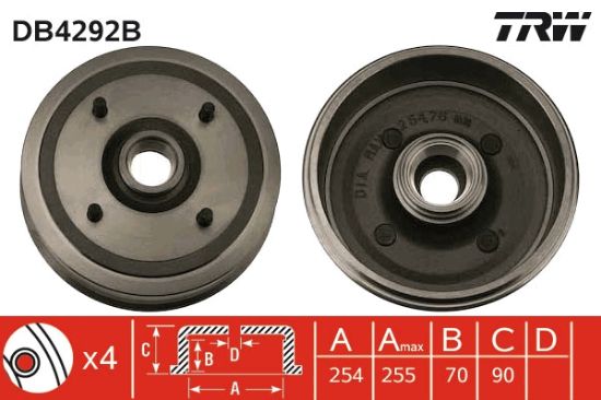 Obrázok Brzdový bubon TRW  DB4292B