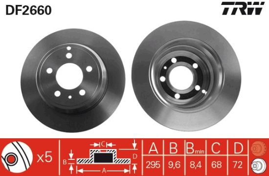 Obrázok Brzdový kotúč TRW  DF2660