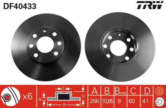 Obrázok Brzdový kotúč TRW  DF4043