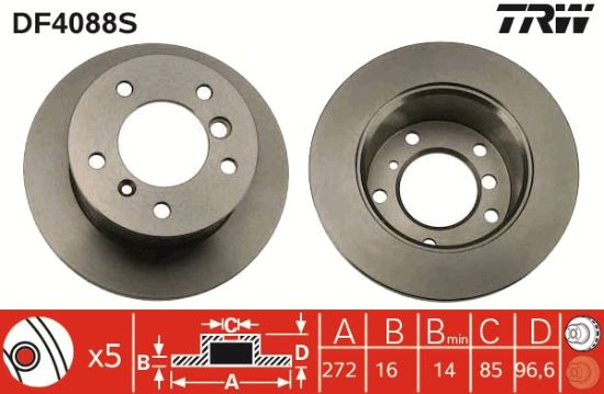 Obrázok Brzdový kotúč TRW  DF4088S