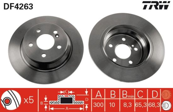 Obrázok Brzdový kotúč TRW  DF4263
