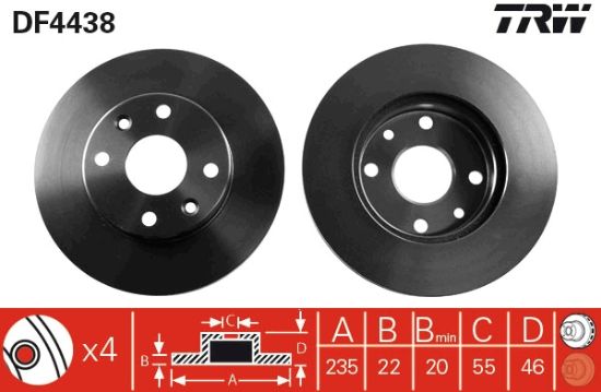 Obrázok Brzdový kotúč TRW  DF4438