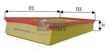 Obrázok Vzduchový filter CLEAN FILTERS  MA3450