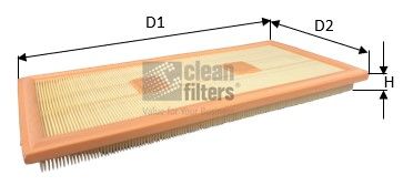 Obrázok Vzduchový filter CLEAN FILTERS  MA3481