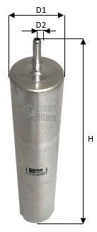 Obrázok Palivový filter CLEAN FILTERS  MG1680