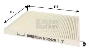 Obrázok Filter vnútorného priestoru CLEAN FILTERS  NC2420