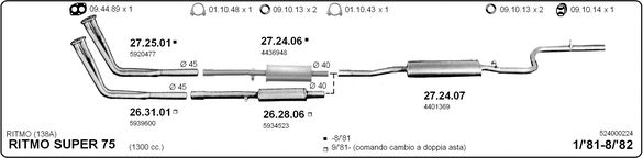 Obrázok Výfukový systém IMASAF  524000224